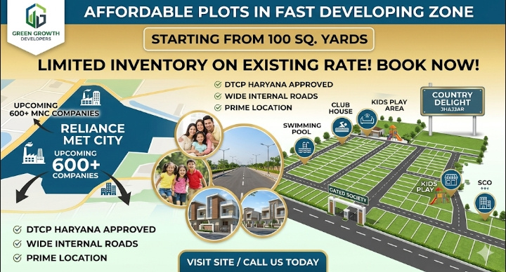  100 Sq. Yards Residential Plot for Sale in Dadri Road, Jhajjar
