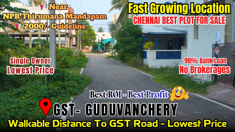  2697 Sq.ft. Residential Plot for Sale in Guduvancheri, Chennai