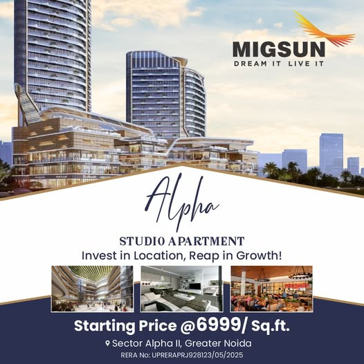  Studio Apartment 500 Sq.ft. for Sale in Alpha II, Greater Noida