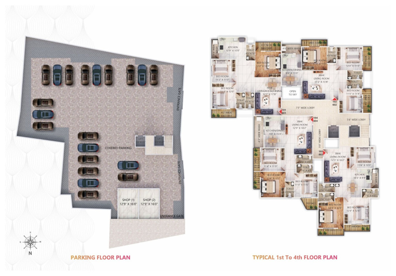 3 BHK Apartment 1300 Sq.ft. for Sale in Bhanapeth, Chandrapur