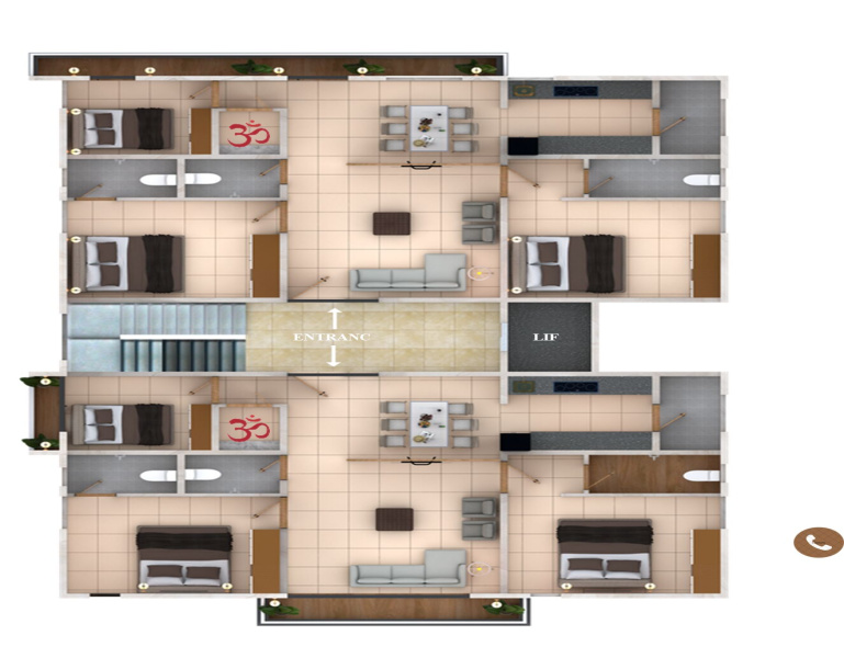 3 BHK Apartment 1350 Sq.ft. for Sale in Rachenahalli, Bangalore