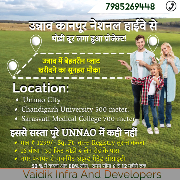  Residential Plot 1000 Sq.ft. for Sale in Nawabganj, Unnao