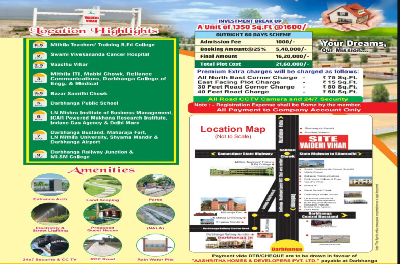  1350 Sq.ft. Residential Plot for Sale in Sobhan, Darbhanga