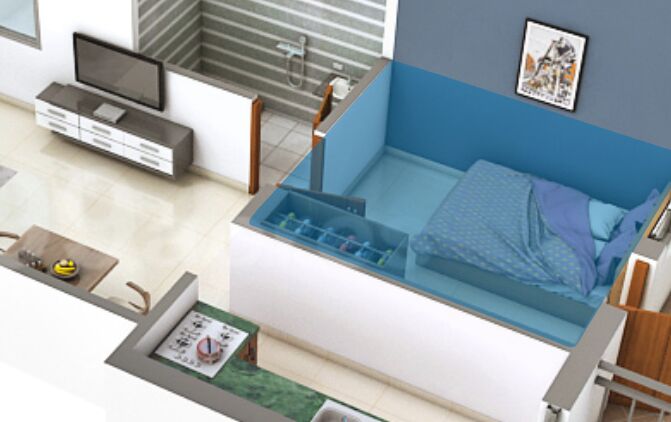 1 BHK Apartment 575 Sq.ft. for Sale in Mangadu, Chennai