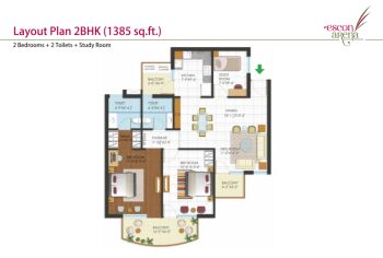 2 BHK Flat for Sale in Ambala Highway, Zirakpur