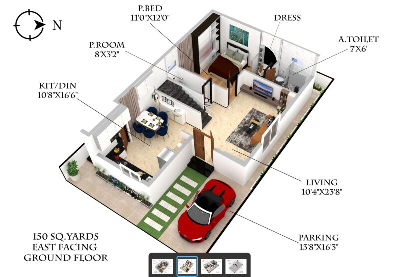 3 BHK Villa 2000 Sq.ft. for Sale in Kondakal, Hyderabad