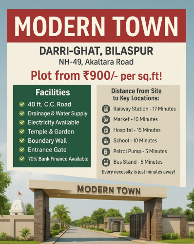  Residential Plot 800 Sq.ft. for Sale in Masturi, Bilaspur