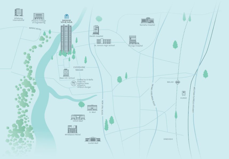 4 BHK 2238 Sq.ft. Apartment for Sale in Malad West, Mumbai