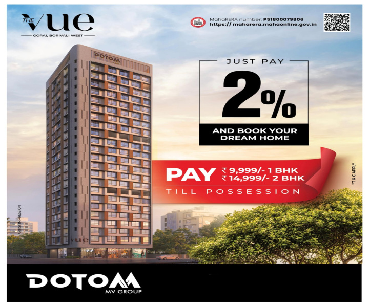 2 BHK 653 Sq.ft. Apartment for Sale in Borivali West, Mumbai