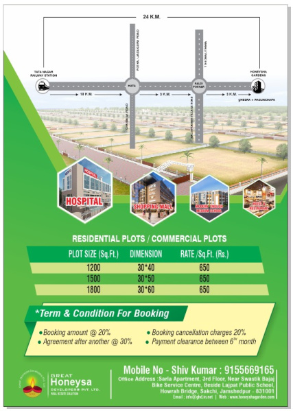  1200 Sq.ft. Residential Plot for Sale in Sakchi, Jamshedpur
