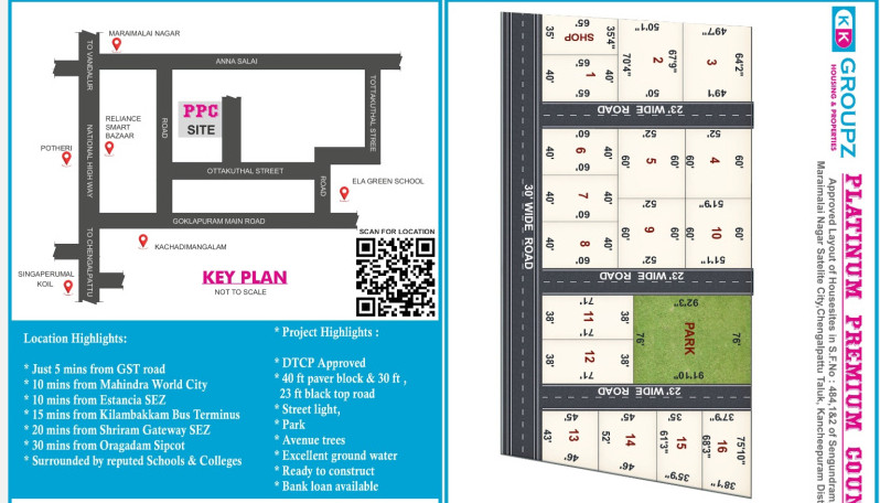  Residential Plot 1200 Sq.ft. for Sale in Maraimalai Nagar, Chennai