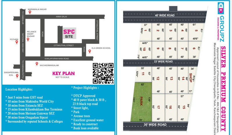  Residential Plot 1200 Sq.ft. for Sale in Maraimalai Nagar, Chennai