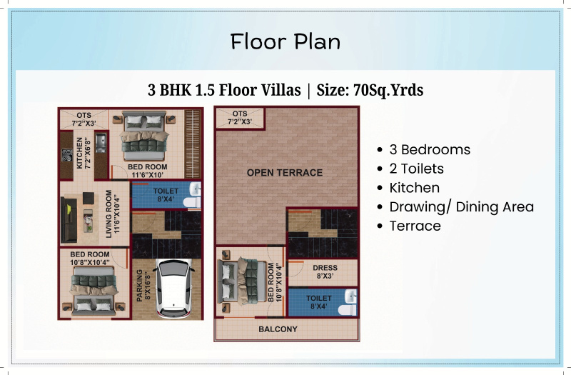3 BHK 83 Sq. Yards Villa for Sale in Sector 16B Greater Noida West