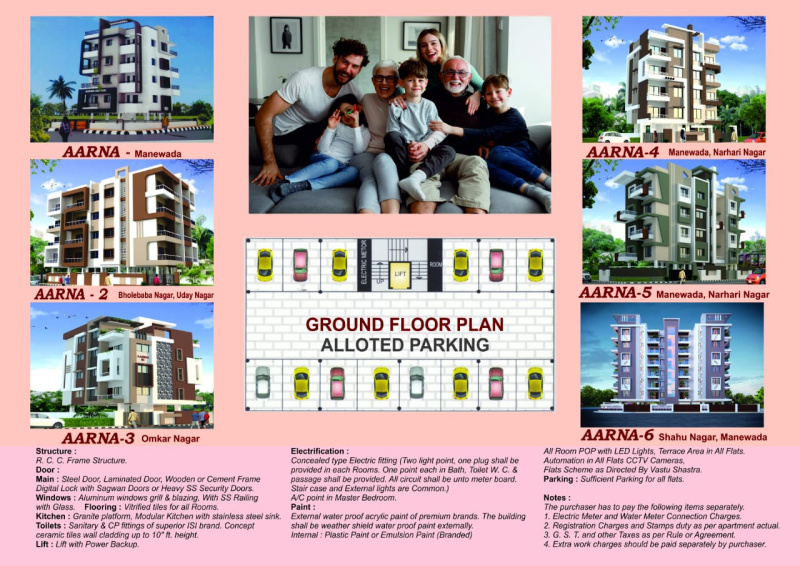 3 BHK Apartment 1550 Sq.ft. for Sale in Omkar Nagar, Nagpur