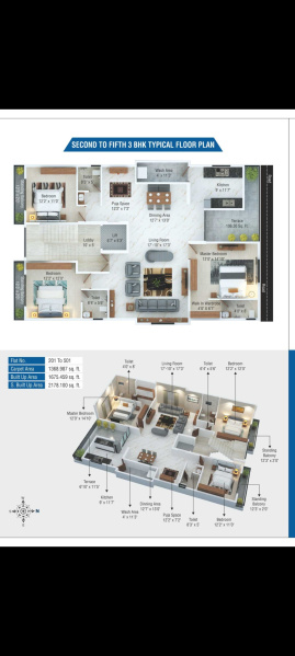 3 BHK Apartment 1675 Sq.ft. for Sale in Pratap Nagar, Nagpur