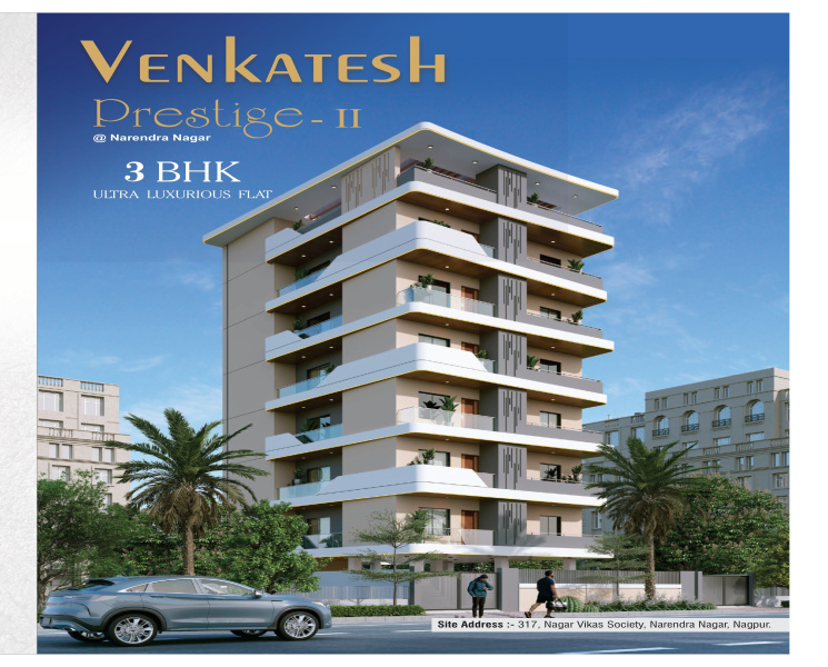 3 BHK Apartment 1650 Sq.ft. for Sale in Narendra Nagar, Nagpur