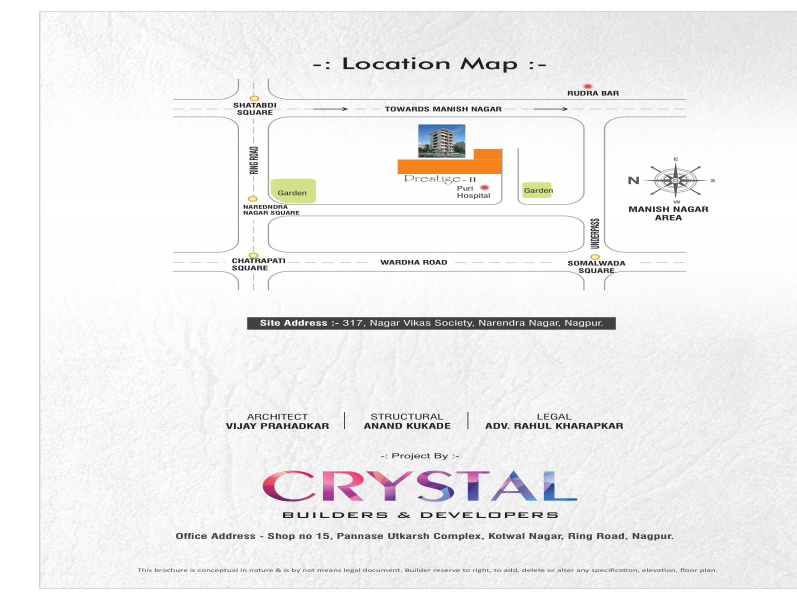 3 BHK Apartment 1650 Sq.ft. for Sale in Narendra Nagar, Nagpur
