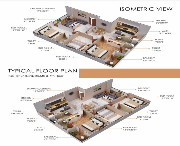 3 BHK 1450 Sq.ft. Apartment for Sale in Zingabai Takli, Nagpur