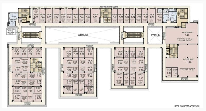 Office Space 100 Sq.ft. for Sale in Sector 150 Greater Noida West