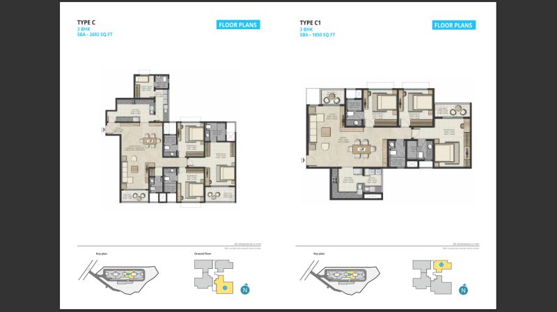 3 BHK Apartment 1850 Sq.ft. for Sale in Vytilla, Kochi