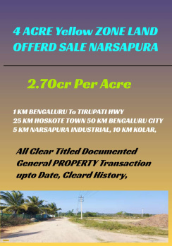  Residential Plot for Sale in Narasapura, Bangalore