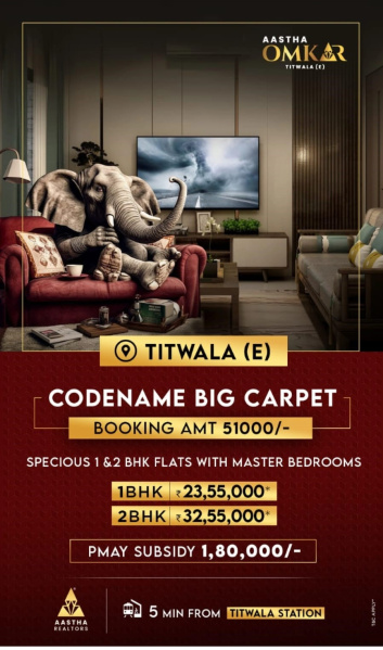 1 BHK 475 Sq.ft. Apartment for Sale in Titwala, Thane