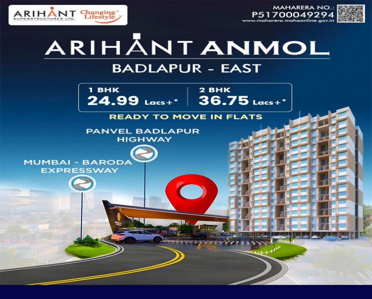 1 BHK 453 Sq.ft. Apartment for Sale in Badlapur, Thane