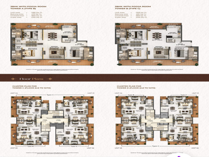 3 BHK Apartment 1910 Sq.ft. for Sale in Ambala Highway, Zirakpur