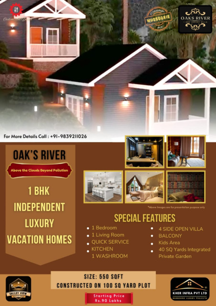 1 BHK House 550 Sq.ft. for Sale in Mussoorie, Dehradun