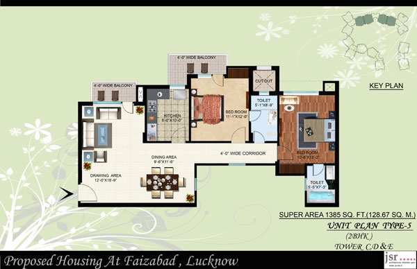 2 BHK 1275 Sq.ft. Apartment for Sale in Faizabad Road, Lucknow