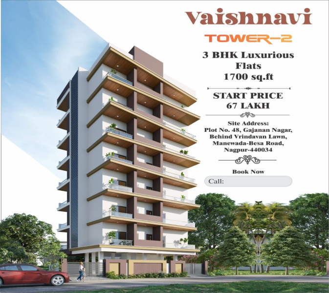 3 BHK Apartment 1700 Sq.ft. for Sale in Gajanan Nagar, Nagpur