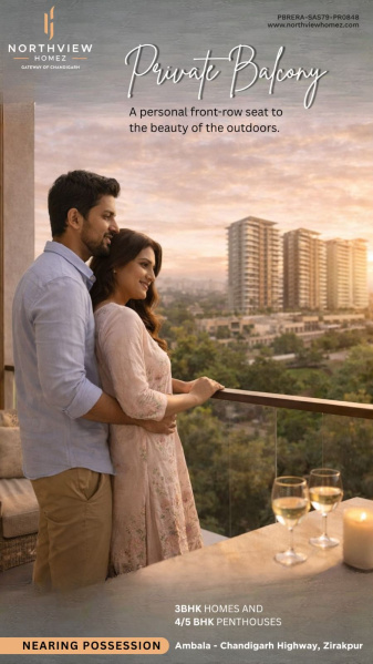3 BHK 2050 Sq.ft. Apartment for Sale in Ambala Highway, Zirakpur