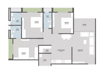 3 BHK Flat for Sale in Sargaasan, Gandhinagar