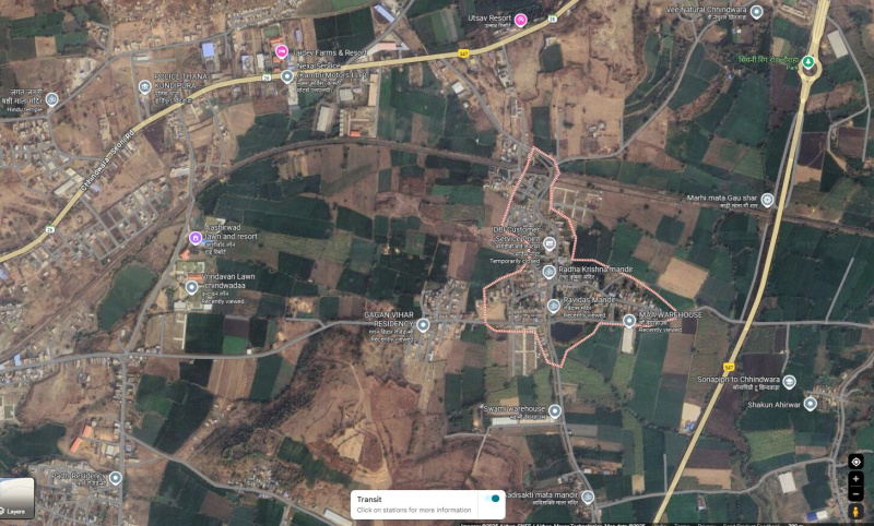  Commercial Land 5500 Sq.ft. for Sale in Nai Abadi, Chhindwara