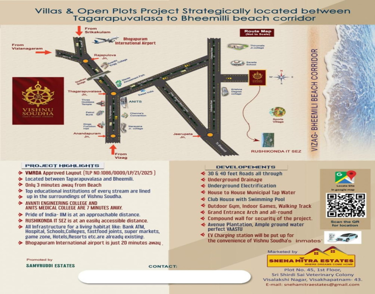  1650 Sq.ft. Residential Plot for Sale in Tagarapuvalasa, Visakhapatnam