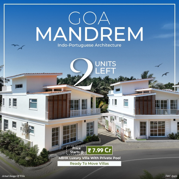 4 BHK Villa 320 Sq. Meter for Sale in Mandrem, North Goa, 