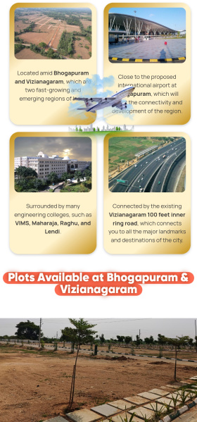  Residential Plot 157 Sq. Yards for Sale in Bhogapuram, Visakhapatnam