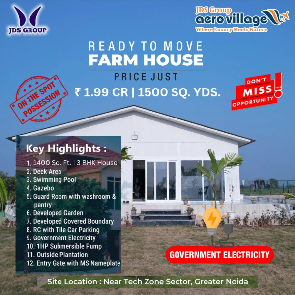 3 BHK 1500 Sq. Yards Farm House for Sale in Techzone, Greater Noida