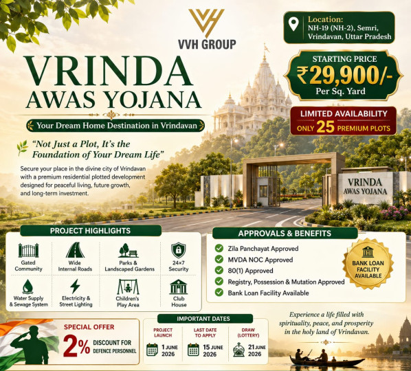 110 Sq. Yards Residential Plot for Sale in NH-19, Vrindavan