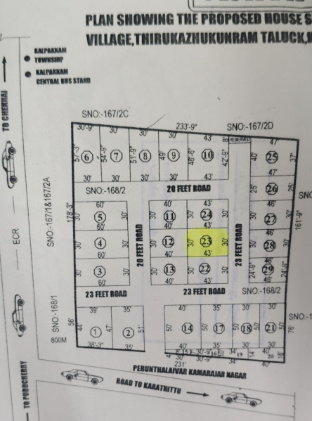  1290 Sq.ft. Commercial Land for Sale in Pudupattinam, Chengalpattu