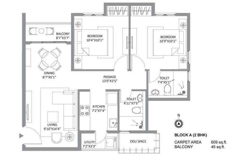 1 BHK Studio Apartment 685 Sq.ft. for Sale in Ecotech III, Greater Noida