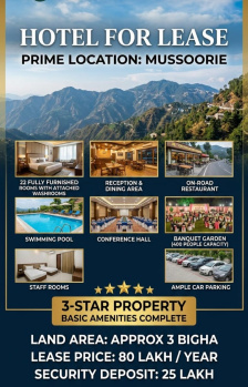 10.0 BHK Hotels for Rent in Mussoorie, Dehradun