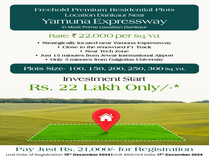  Residential Plot 100 Sq. Yards for Sale in Dankaur, Greater Noida