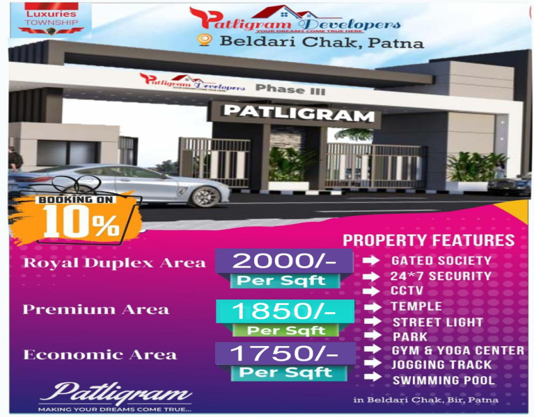 Residential Plot 1000 Sq.ft. for Sale in Beldari Chak, Patna