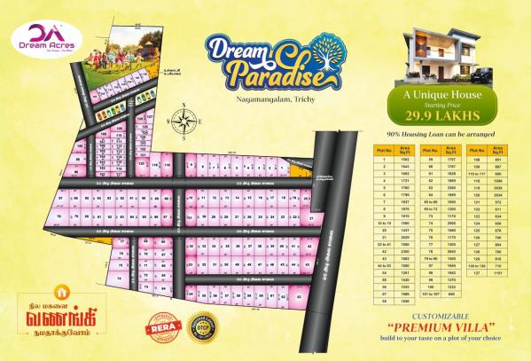  Residential Plot 1500 Sq.ft. for Sale in Nagamangalam, Tiruchirappalli