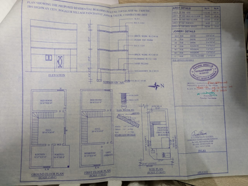 3 BHK 2 Cent House for Sale in Annur Metu Palayam, Coimbatore