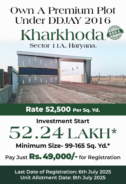  Residential Plot 165 Sq. Yards for Sale in Kharkhoda, Sonipat