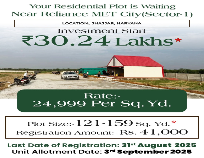  Residential Plot 118 Sq. Yards for Sale in Sector 1, Jhajjar