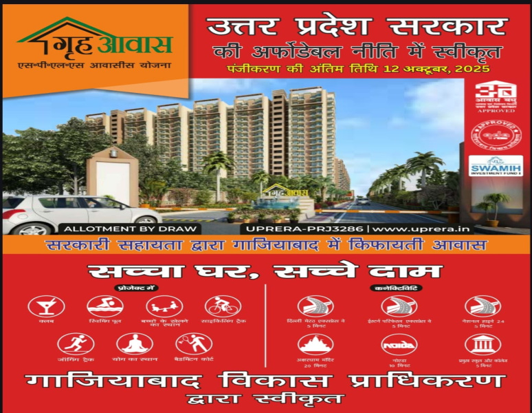 2 BHK Apartment 1011 Sq.ft. for Sale in Govindpuram, Ghaziabad