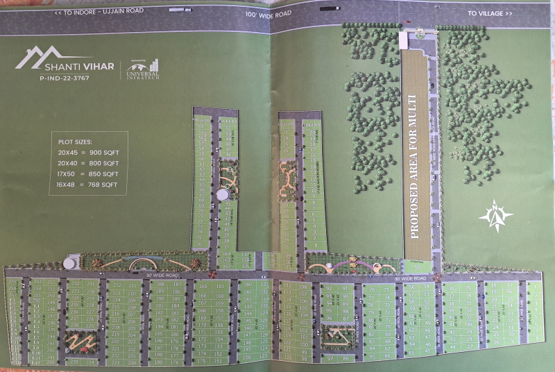  Residential Plot 900 Sq.ft. for Sale in Ujjain Road, Indore